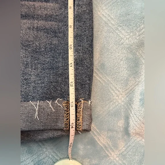 Just USA Blue Jean Shorts Distressed High-Waisted - Picture 3 of 7